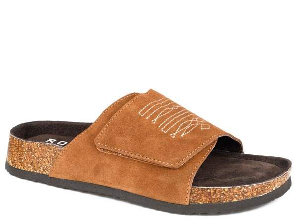 Womens Roper Tan Cow Suede Nomad Sandals - Roper - Flyclothing LLC