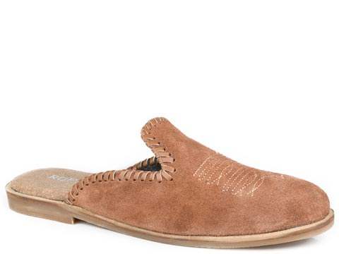 Womens Roper Brown Cow Suede Hampton Mules - Roper - Flyclothing LLC