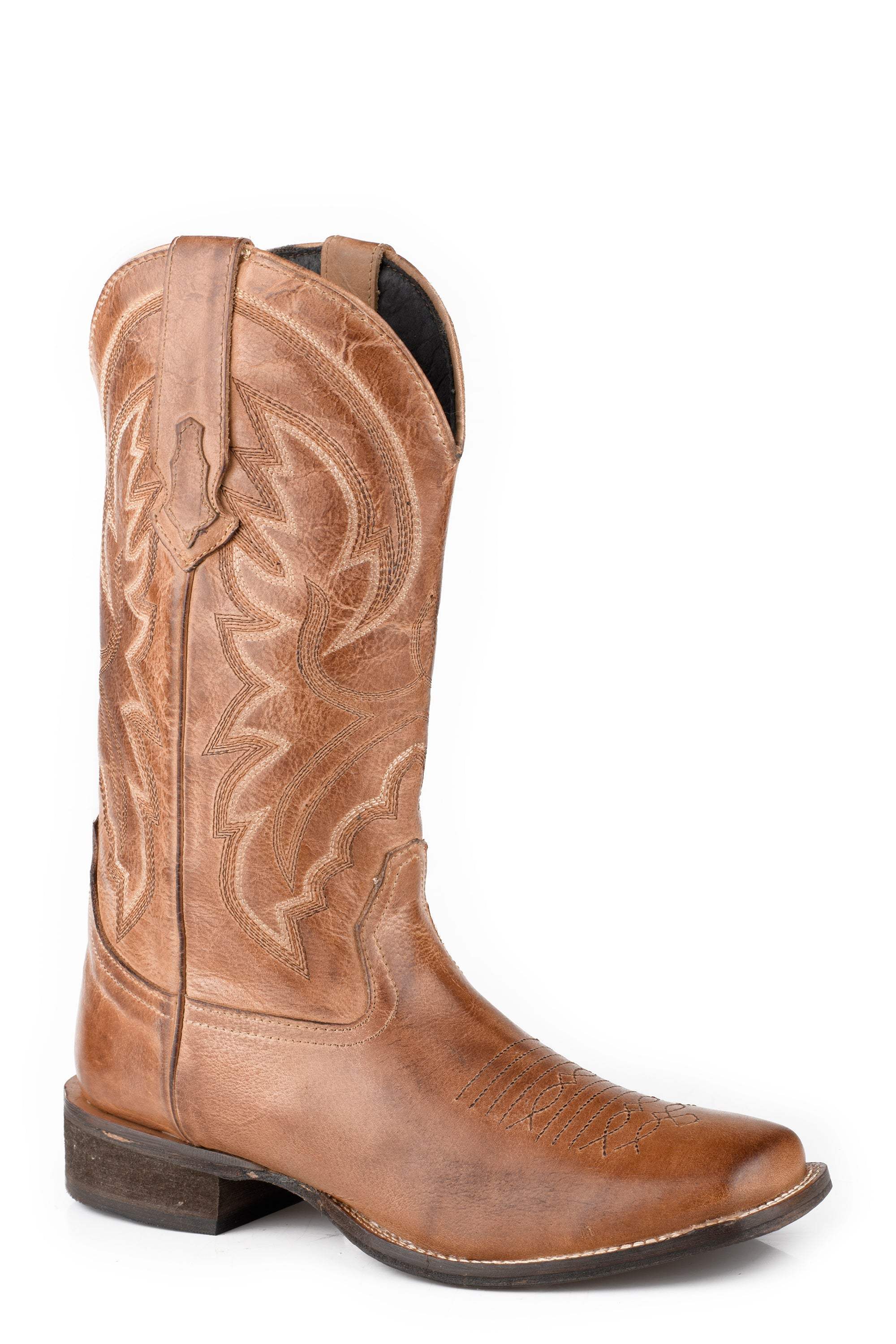 Roper Womens Tan Burnished Square Toe Boot - Roper - Flyclothing LLC