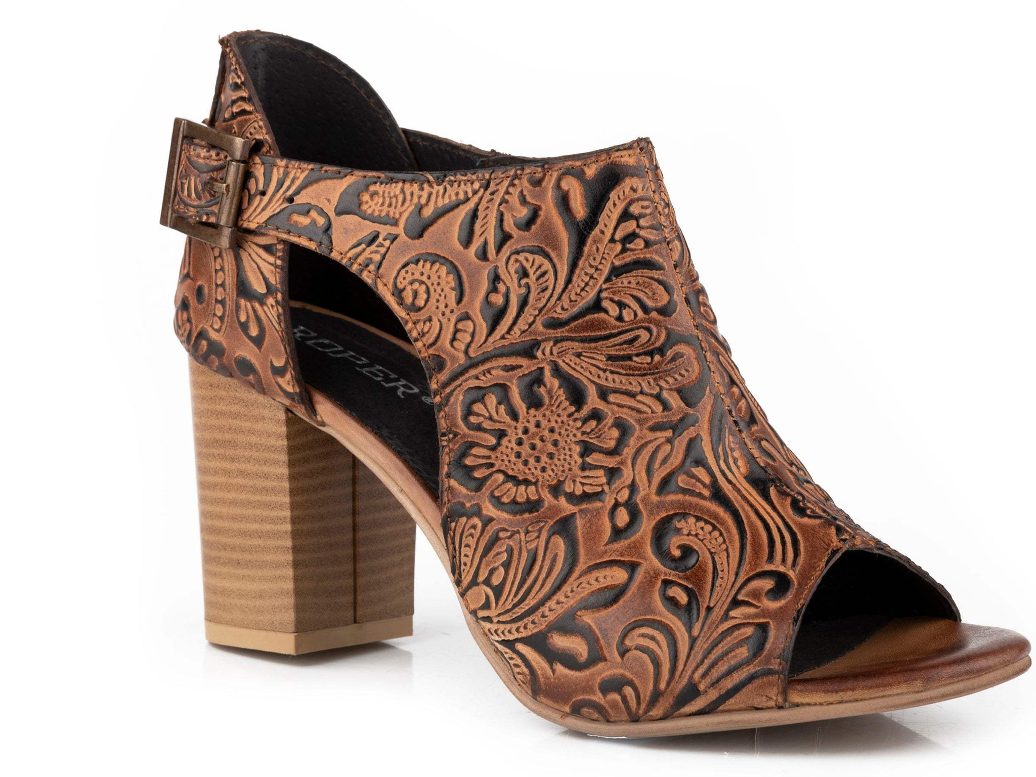 Roper Womens Vintage Brown Embossed Leather - Roper - Flyclothing LLC