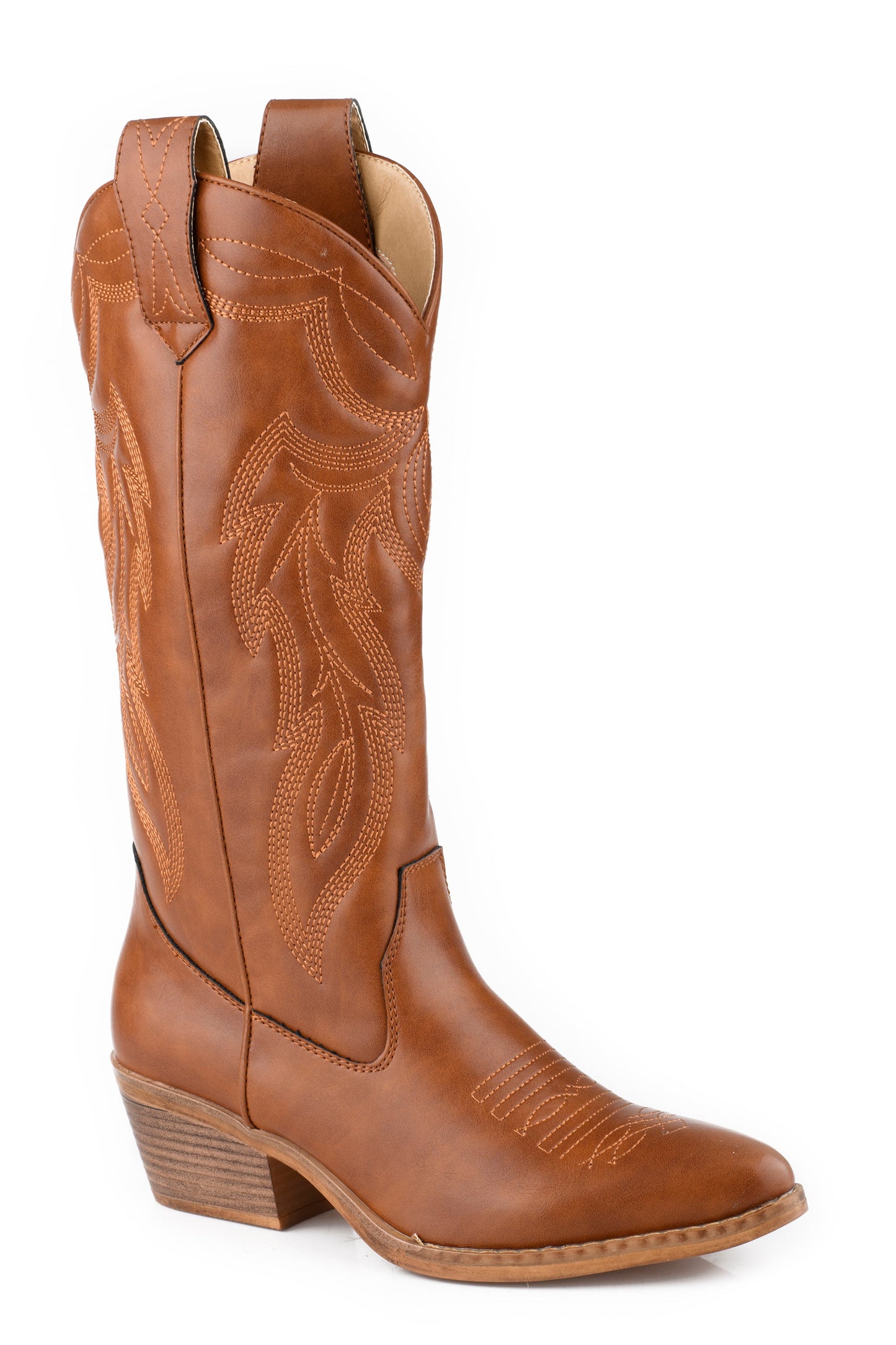 Roper Womens Tan Smooth Faux Leather