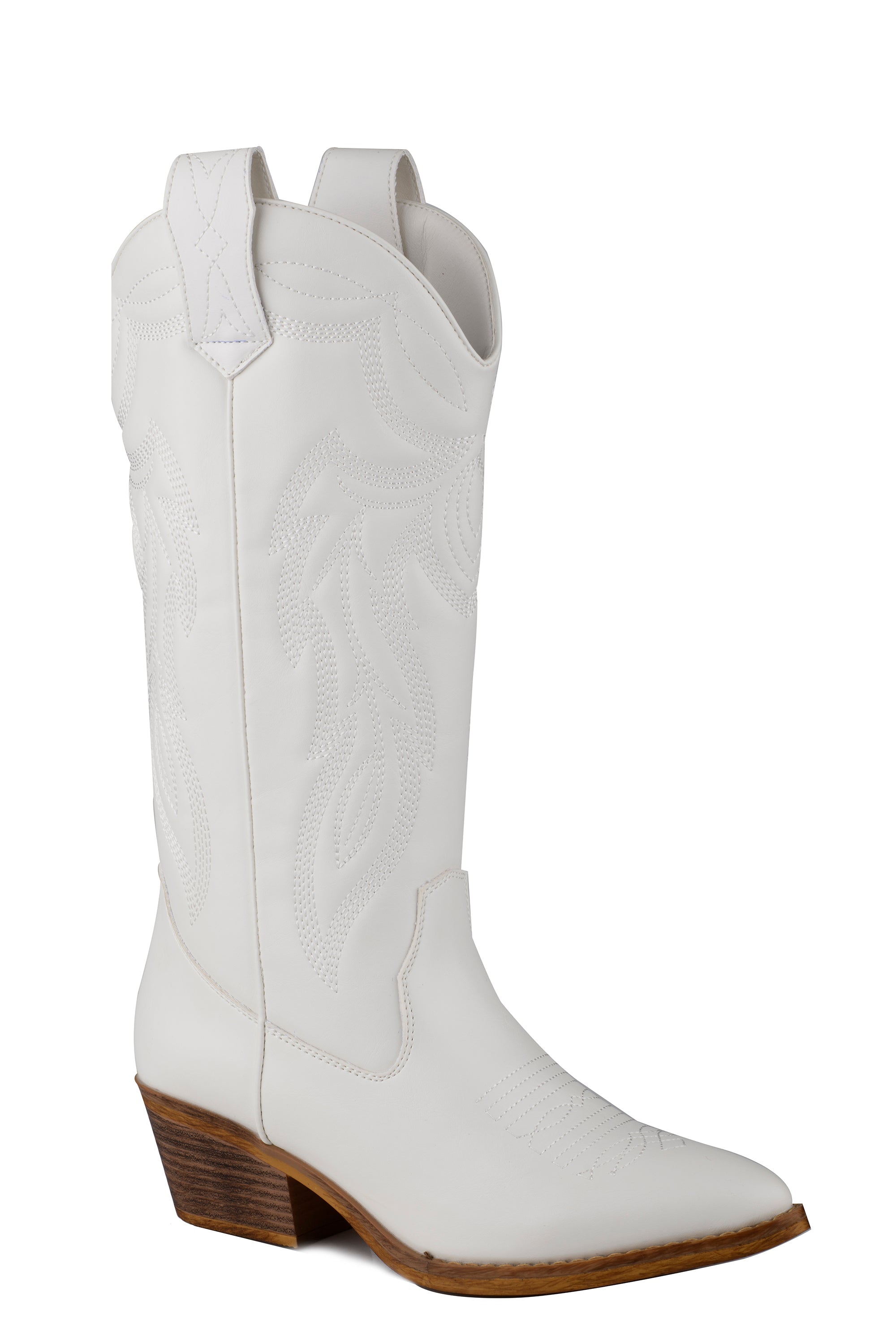 Roper Womens White Smooth Faux Leather