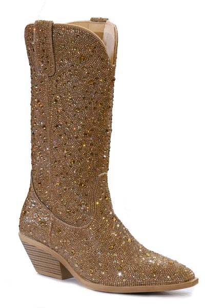 Roper Womens Tan Crystal Vamp And Shaft - Roper - Flyclothing LLC