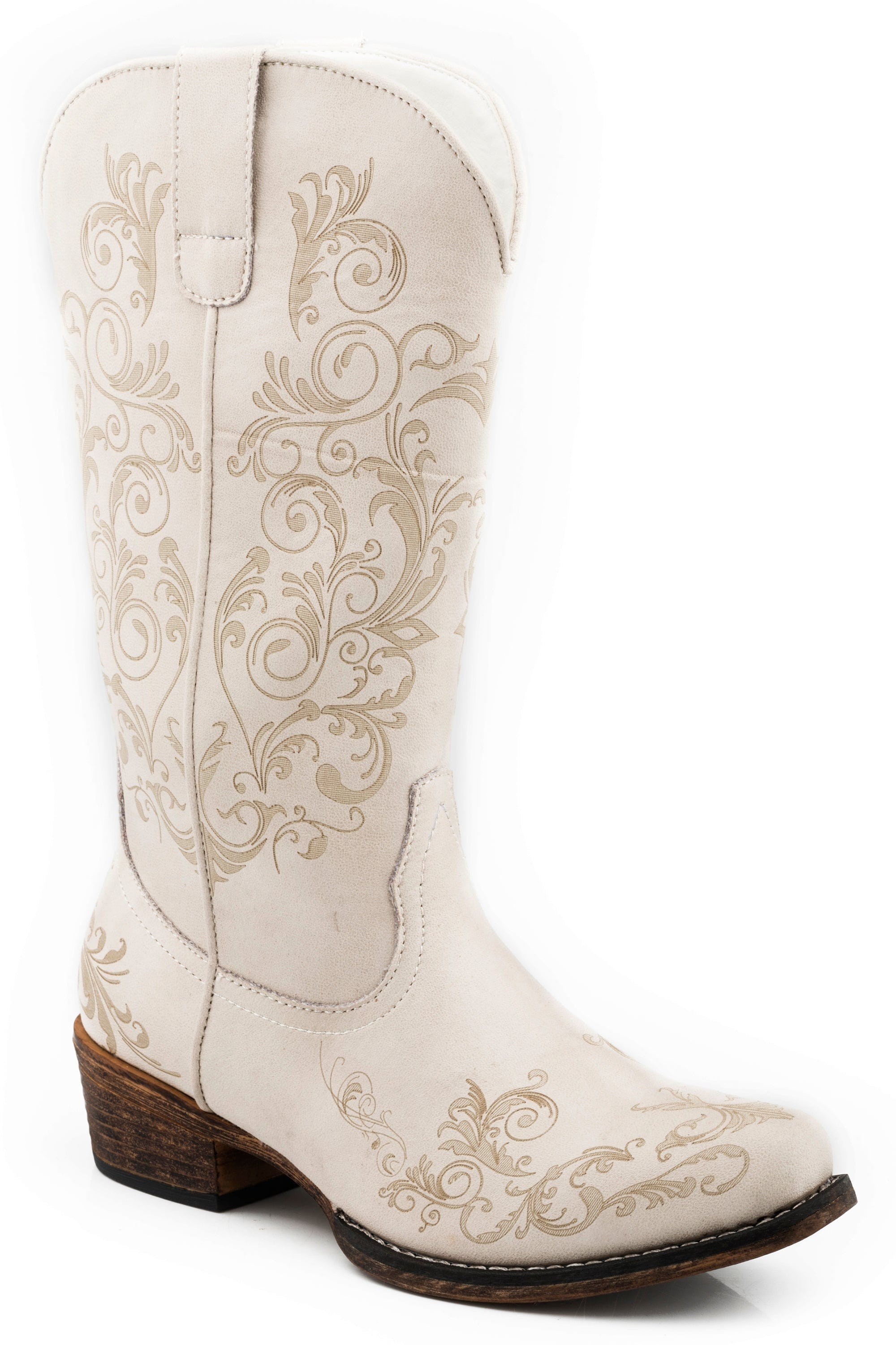 Roper Womens Vintage White Faux Leather - Roper