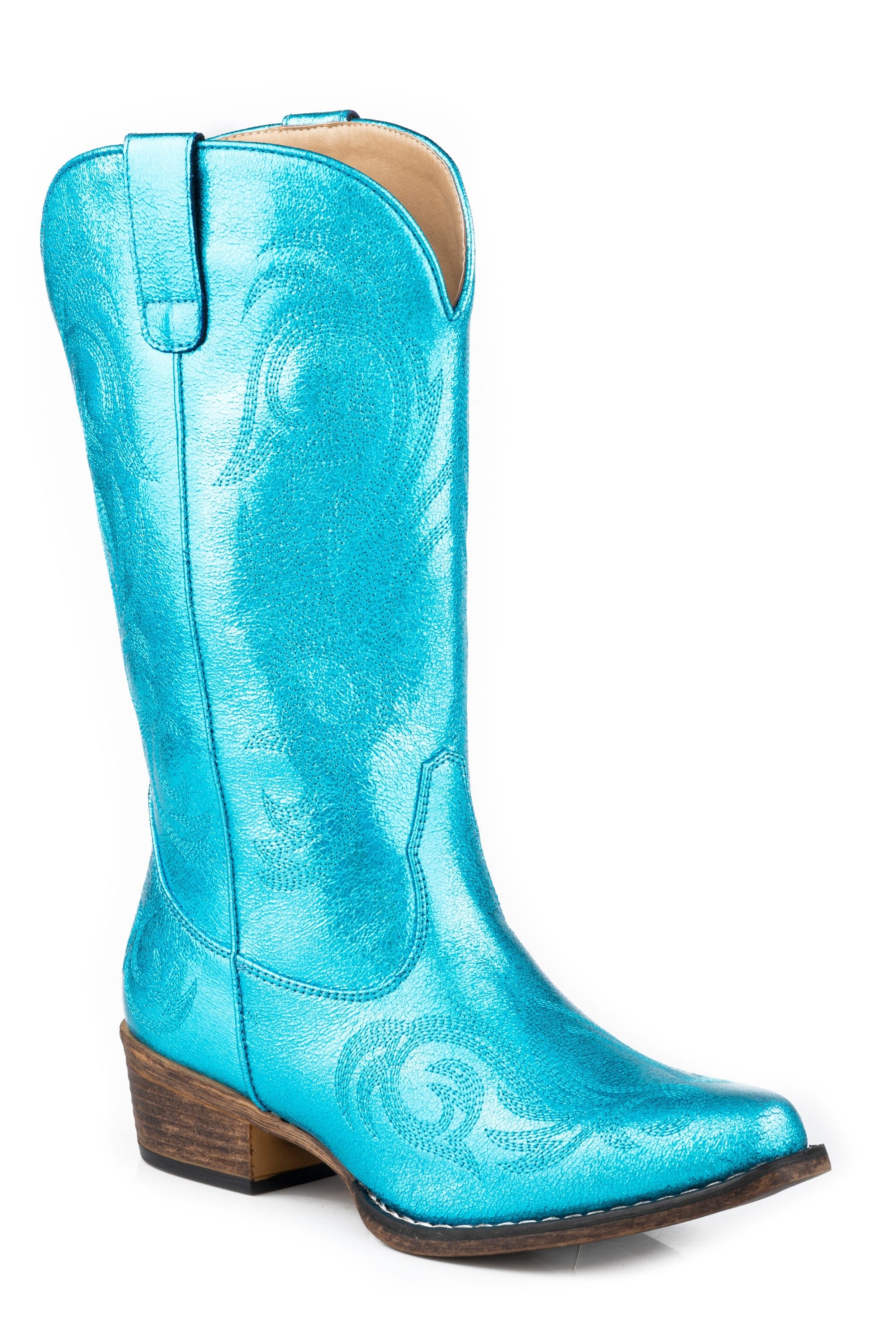 Roper Womens Metallic Turquoise Faux Leather - Roper