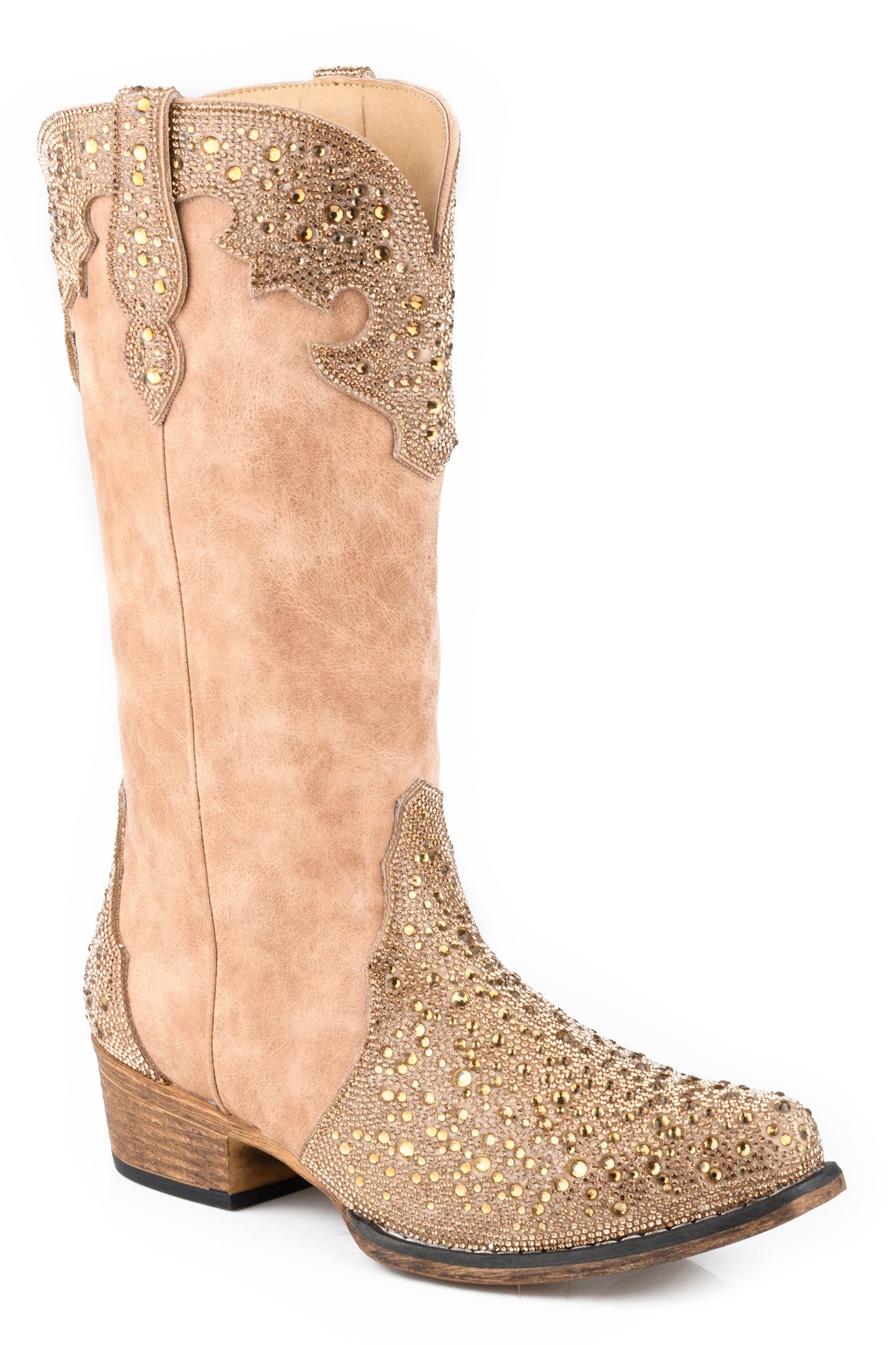 Roper Womens Beige Faux Leather