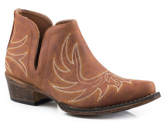 Roper Womens Snip Toe Tan Faux Leather - Roper - Flyclothing LLC