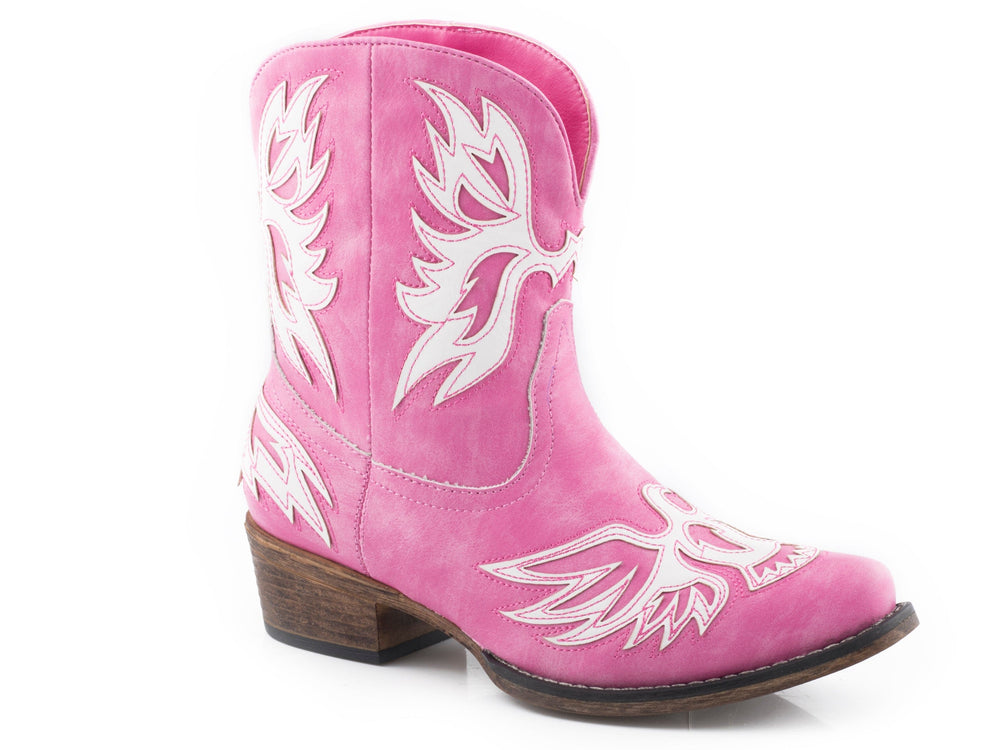 Roper Womens Pink Faux Leather Upper - Roper