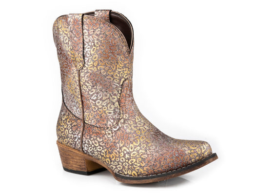 Roper Womens Snip Toe All Over Leopard Print - Roper