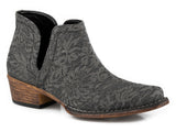 Roper Womens Snip Toe Black Fabric Lace Upper - Roper