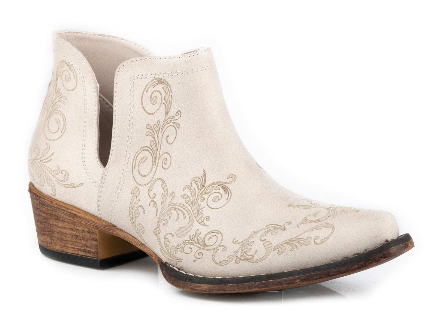 Roper Womens Snip Toe White Faux Leather - Roper - Flyclothing LLC