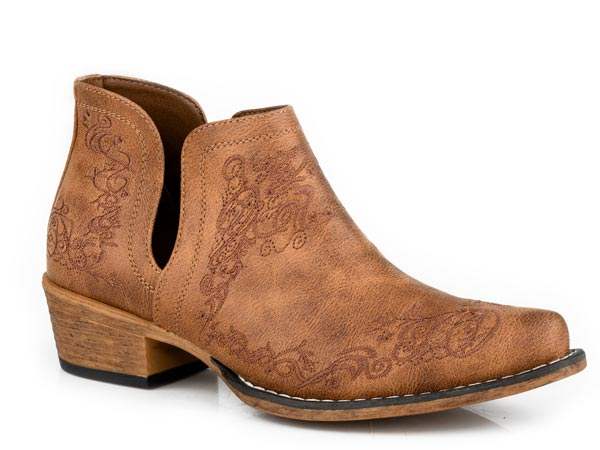 Womens Snip Toe Tan Faux Leather - Roper - Flyclothing LLC