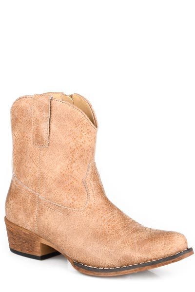 Womens Roper Tan Faux Leather Upper Sashay Shorty