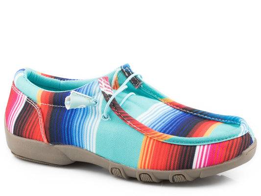 Roper Womens Blue Aztec Canvas - Roper