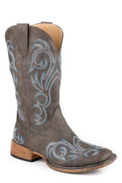 Roper Womens Brown Faux Leather Square Toe