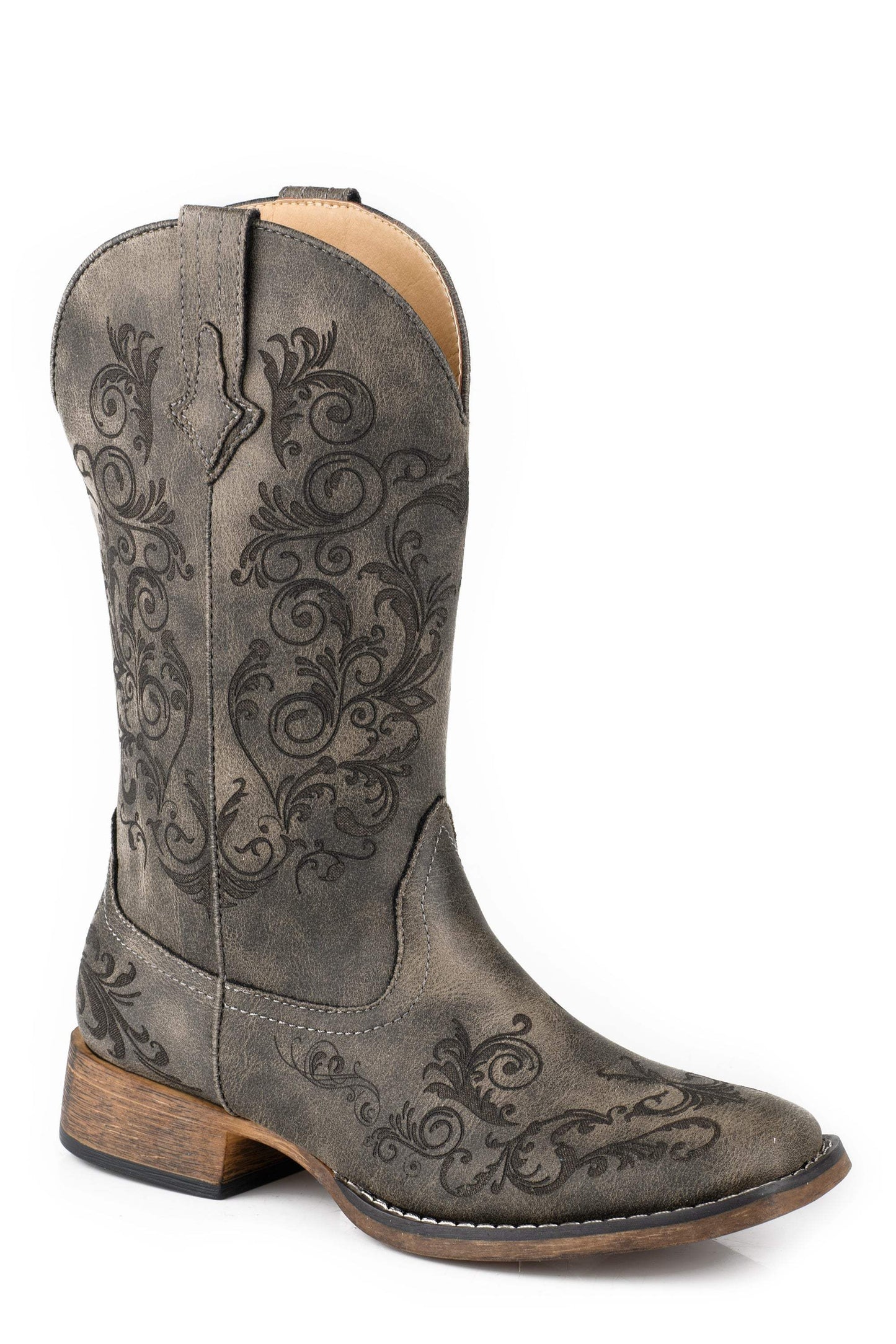 Roper Womens Black Faux Leather Square Toe - Roper - Flyclothing LLC