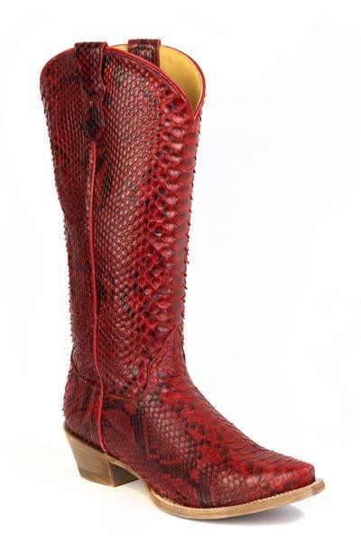 Womens Red Python Vamp And Shaft - ROPER - Flyclothing LLC