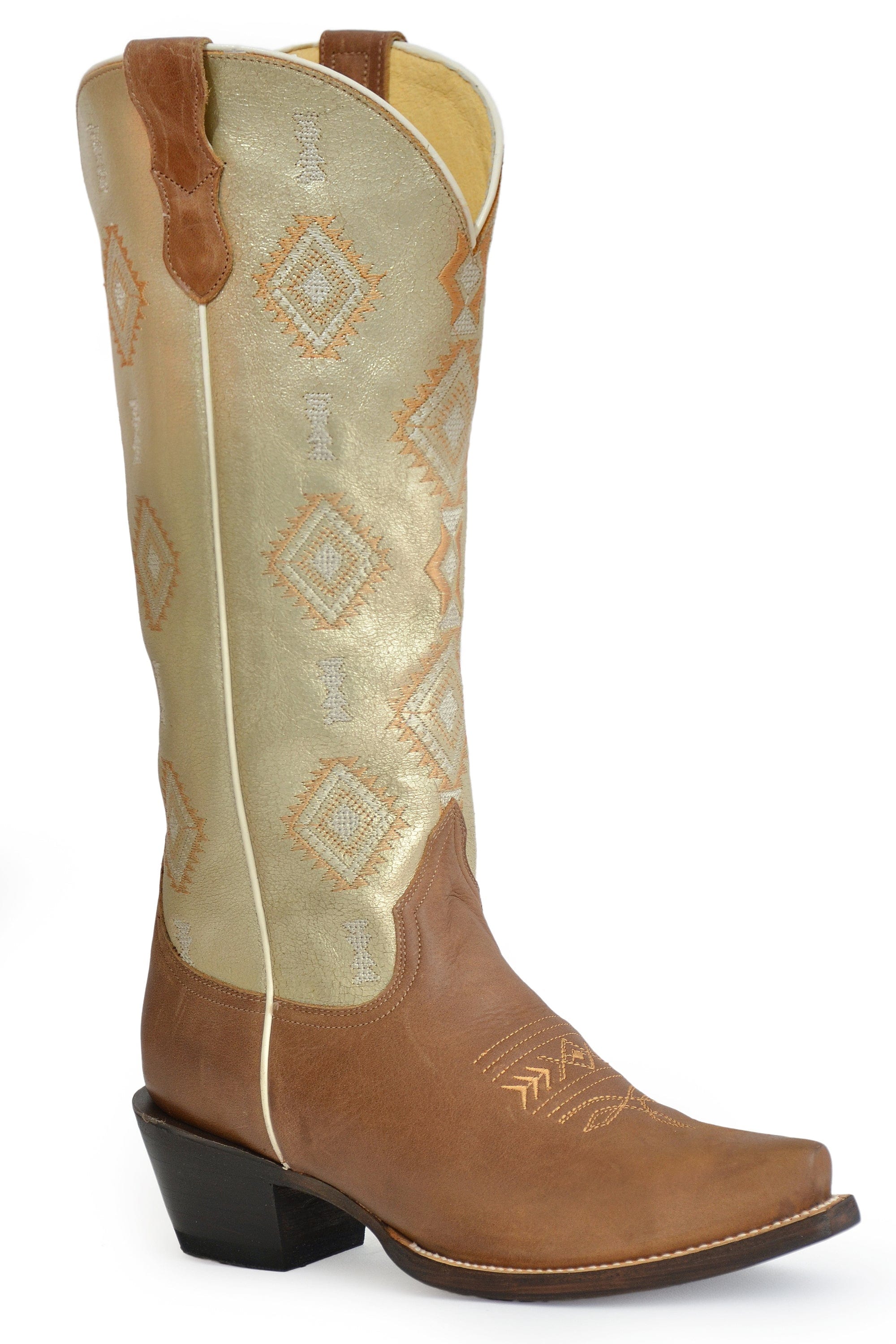 Roper Womens Waxy Brown Leather Vamp - Roper