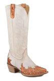 Roper Womens Vintage Creme Leather Vamp And Shaft - Roper