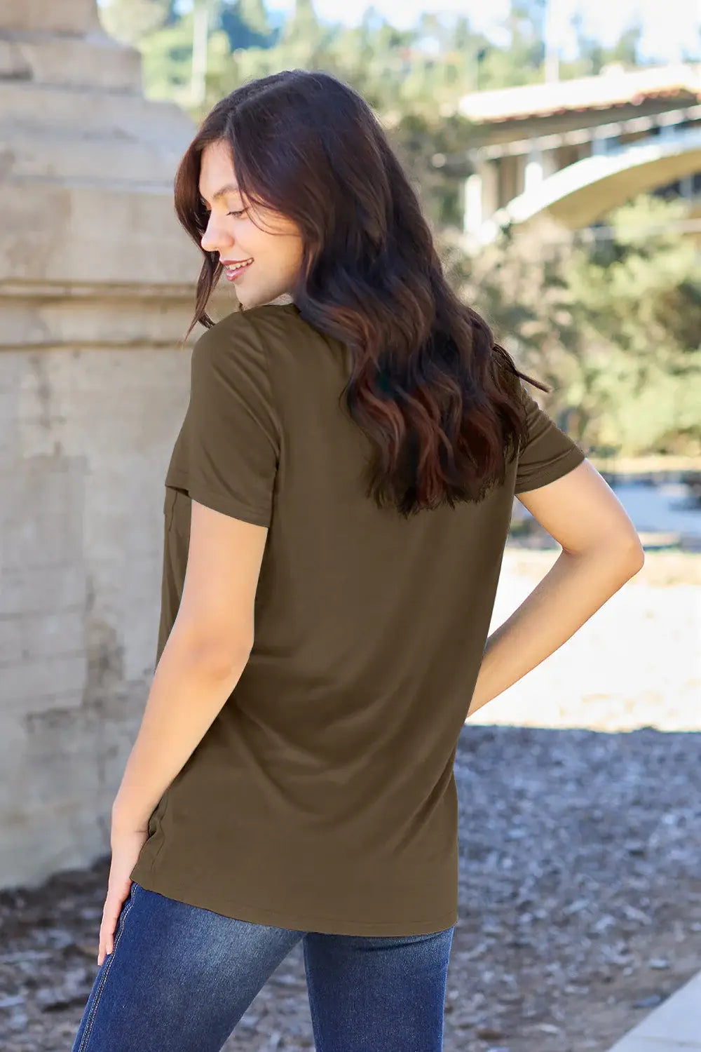 Basic Bae Full Size V-Neck Short Sleeve T-Shirt - ShopBasicbae - Flyclothing LLC