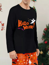 Full Size Halloween Family Matching Pajama Set with Ghost and Pumpkin Print Plus Size - Trendsi - Flyclothing LLC