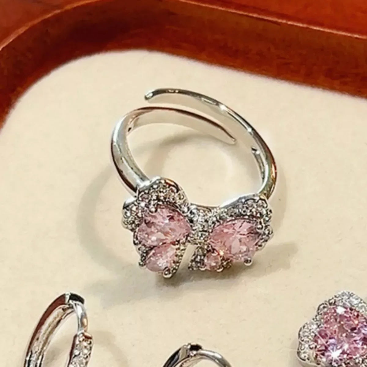 Zircon Bow Bypass Ring - Trendsi - Flyclothing LLC