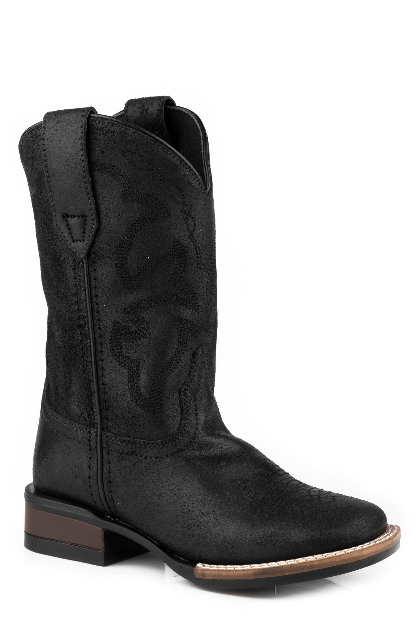 Roper Big Boys Black Oiled Suede Leather