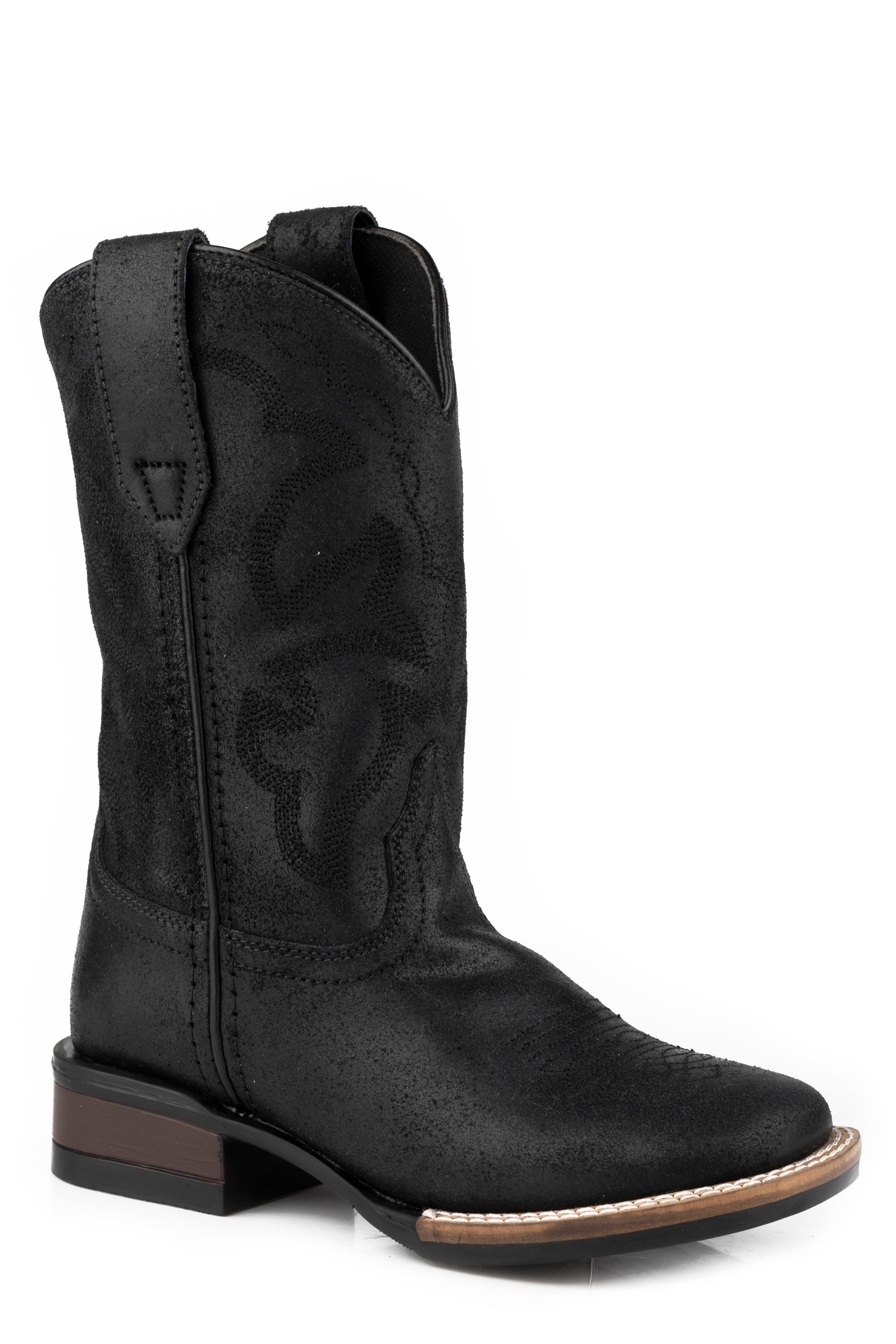 Roper Big Boys Black Oiled Suede Leather