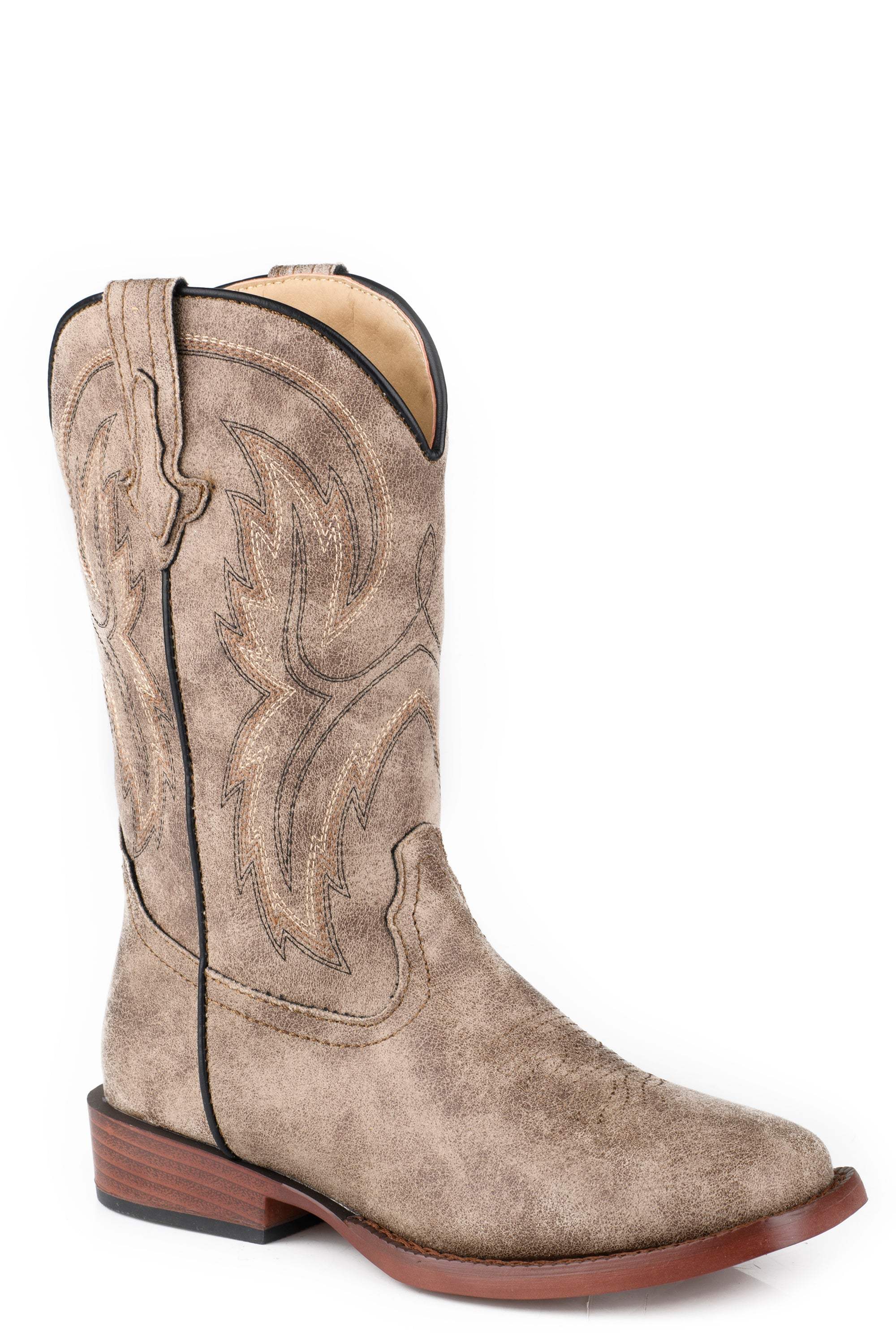 Roper Big Kids Boys Vintage Brown Faux Leather Upper - Roper - Flyclothing LLC