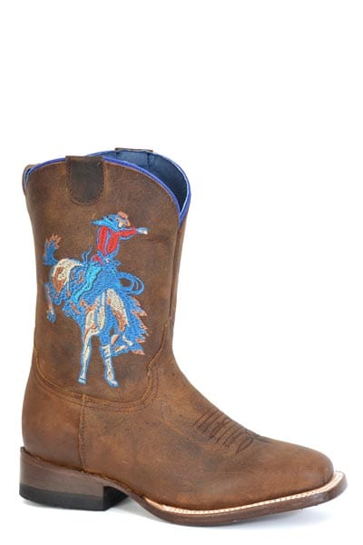 Roper Big Boys Vintage Brown Leather Vamp And Shaft - Roper