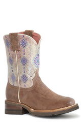 Roper Big Girls Burnish Tan Leather Vamp - Roper