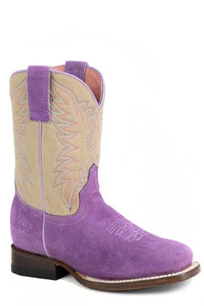 Roper Big Kids Girls Purple Suede Vamp - Roper - Flyclothing LLC