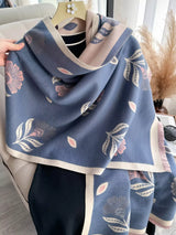 Printed Raw Hem Shawl - Trendsi - Flyclothing LLC