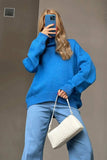 Basic Bae Turtleneck Dropped Shoulder Long Sleeve Sweater - Trendsi - Flyclothing LLC