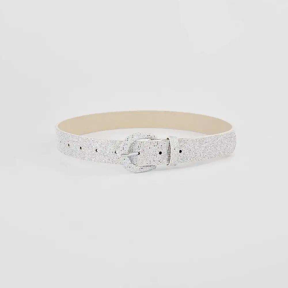 Sequin PU Leather Belt - Trendsi - Flyclothing LLC