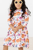 Hey Pumpkin 3/4 Sleeve Ruffle Twirl Dress - Mila & Rose ®