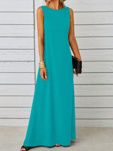 Sleeveless Flowy Maxi Dress - Trendsi - Flyclothing LLC