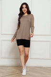 Basic Bae Full Size Round Neck Long Sleeve Top - Trendsi - Flyclothing LLC
