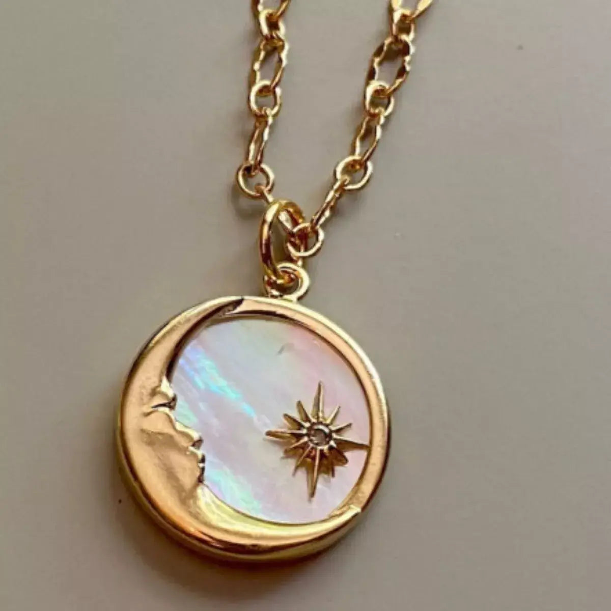 18K Gold-Plated Titanium Steel Pendant Necklace - Trendsi - Flyclothing LLC