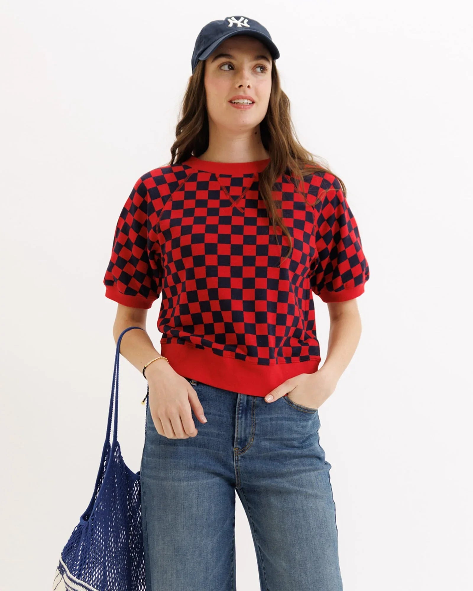 Powder Puff Sleeve Crew - Downeast - Flyclothing LLC