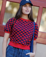 Powder Puff Sleeve Crew - Downeast - Flyclothing LLC