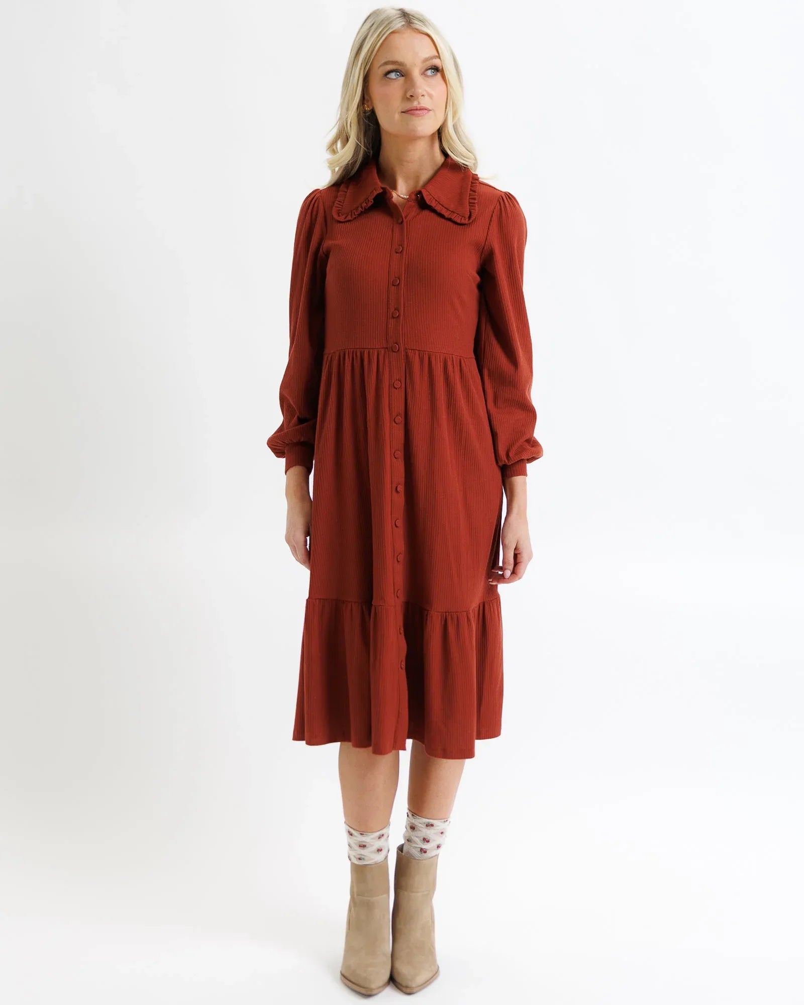 Lovely Layers Dress - Downeast - Flyclothing LLC