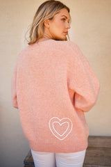 And The Why WIFEY & Heart Round Neck Sweater - Trendsi