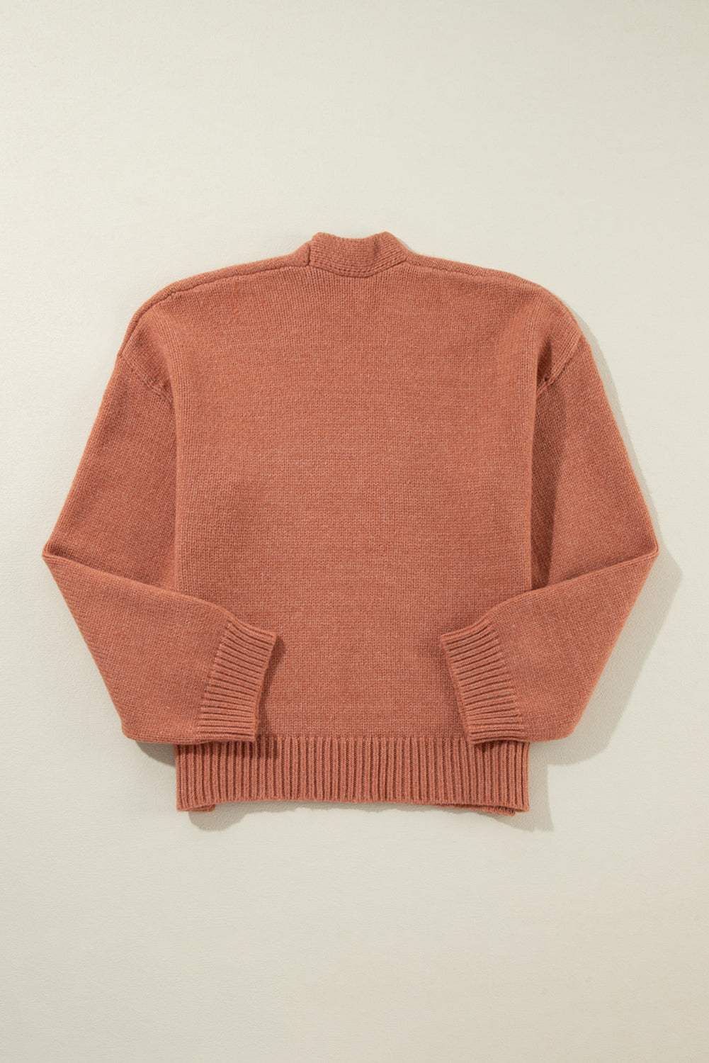 Slit Open Front Dropped Shoulder Cardigan - Trendsi - Flyclothing LLC