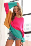 ADORA Loose Fit Colorblock Sweater - Trendsi - Flyclothing LLC