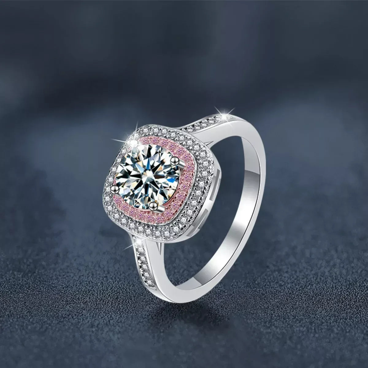 1 Carat Moissanite 925 Sterling Silver Ring - Trendsi - Flyclothing LLC