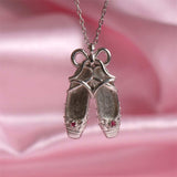 Copper Ballet Shoe Pendant Necklace - Trendsi - Flyclothing LLC