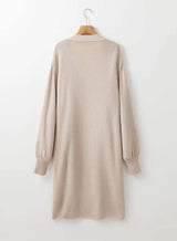 Pocketed Open Front Long Sleeve Cardigan - Trendsi - Flyclothing LLC