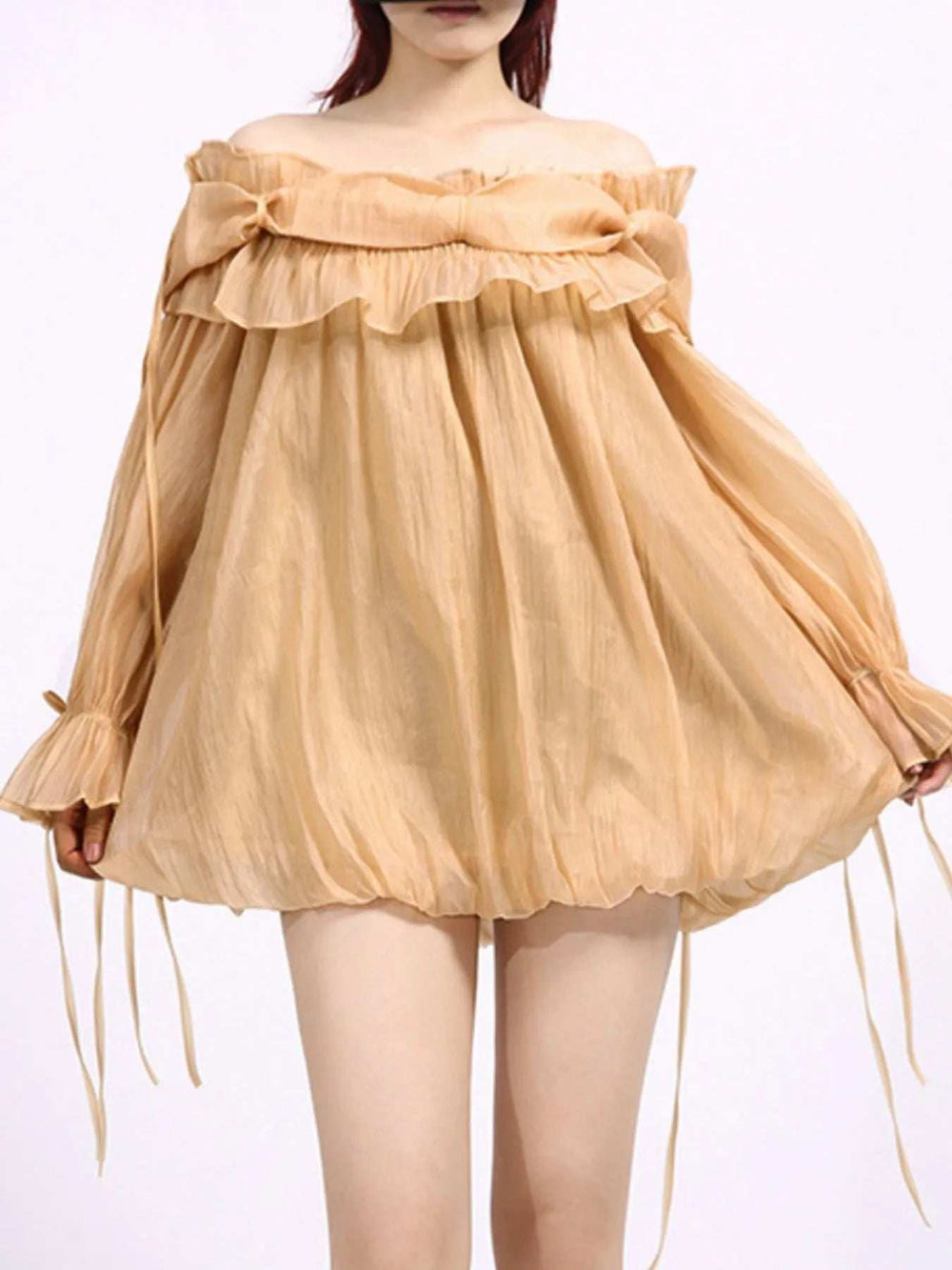 Ruffled Off-Shoulder Flounce Sleeve Blouse - Trendsi - Flyclothing LLC