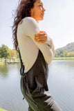 Mono B Drawstring Waist Spaghetti Strap Overalls with Pockets - Trendsi